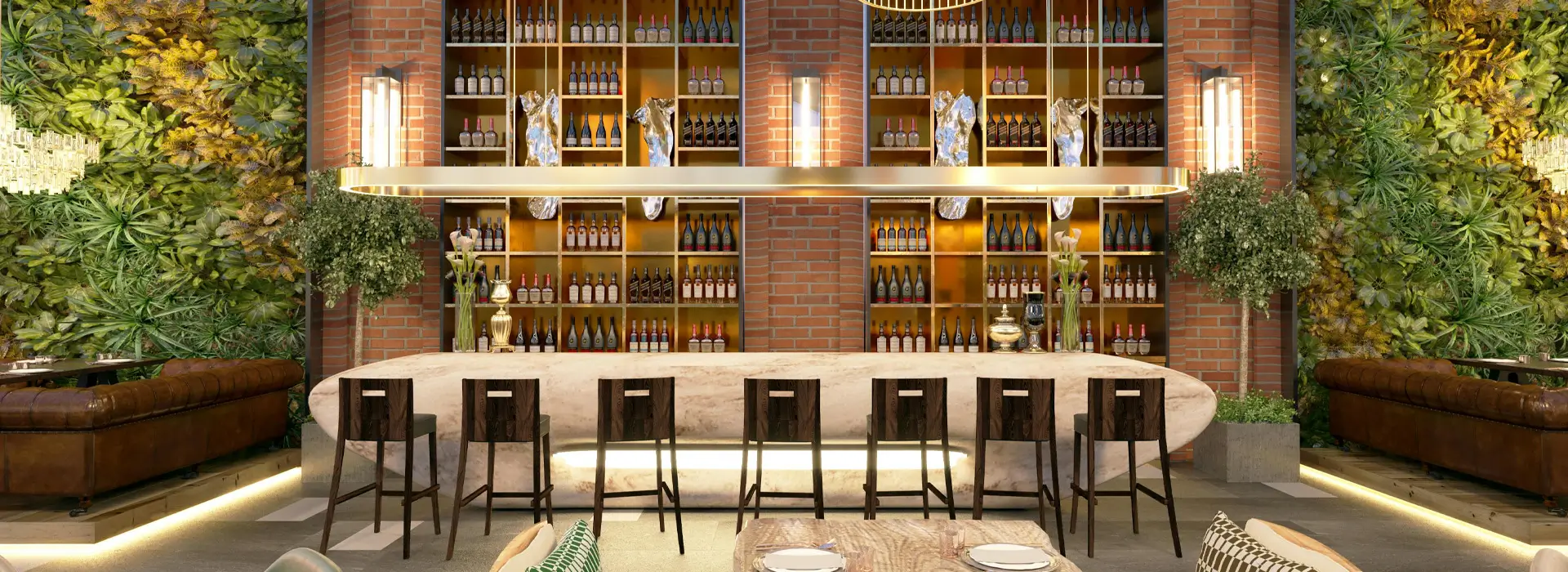 Retro Family Diner with Large Men