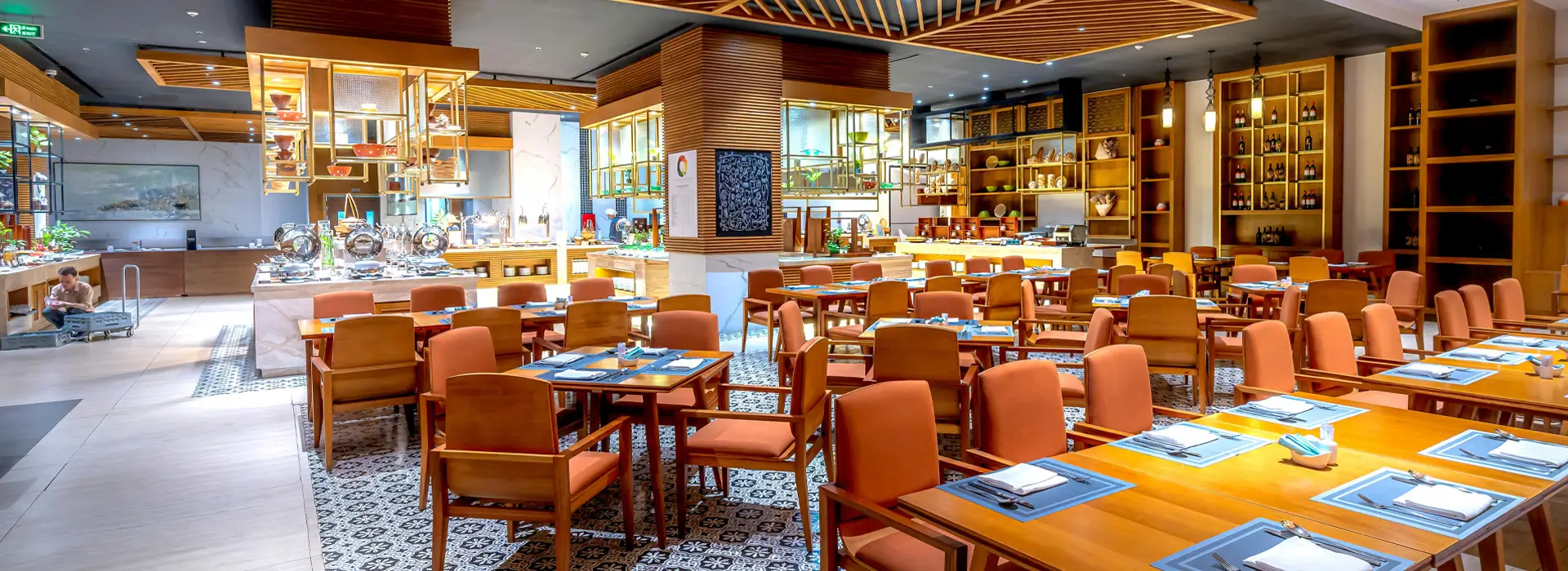 Retro Family Diner with Large Men