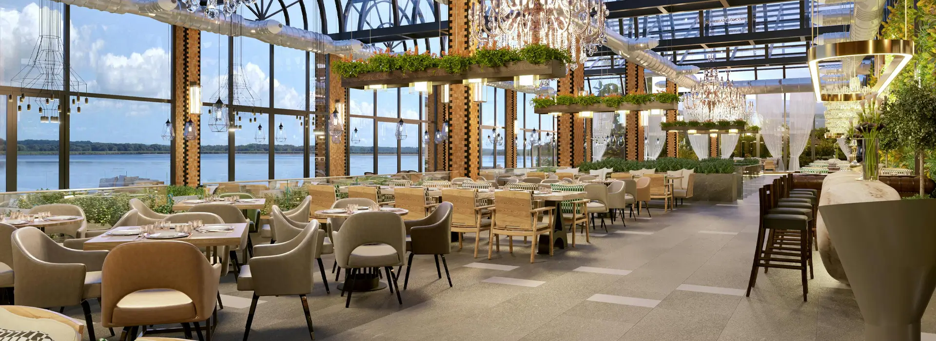 Retro Family Diner with Large Men