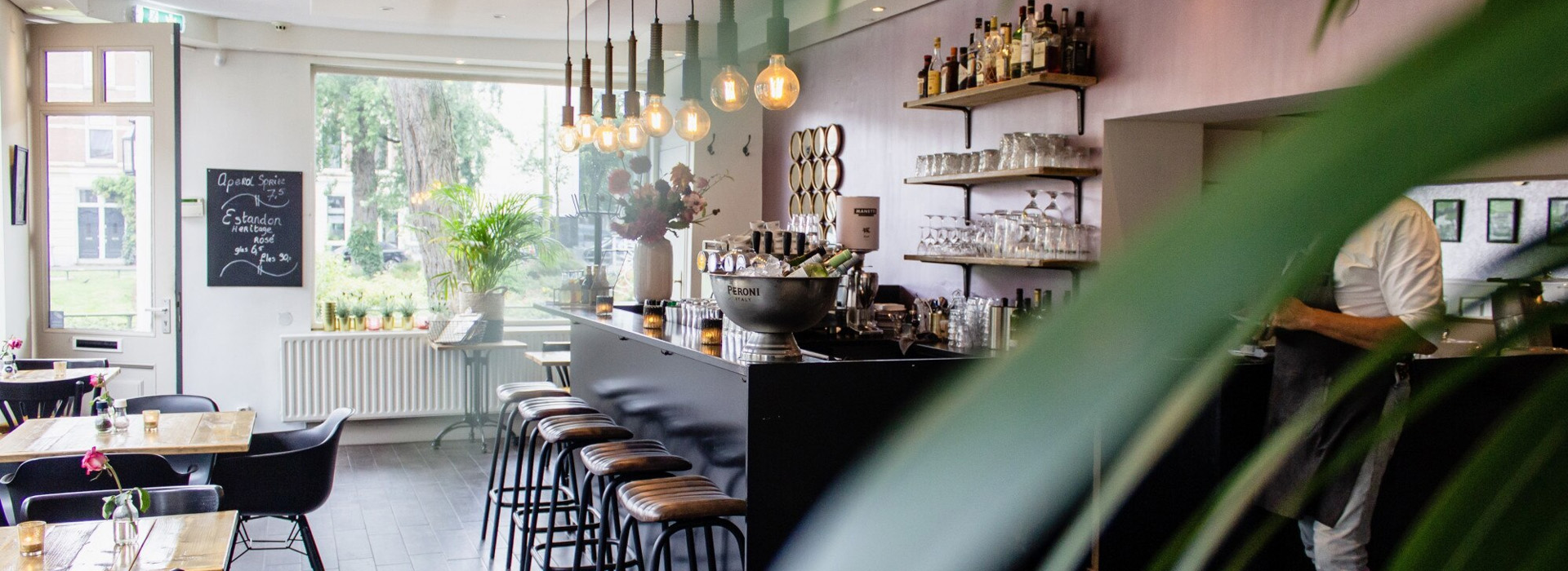 Modern cafe with gourmet pastries